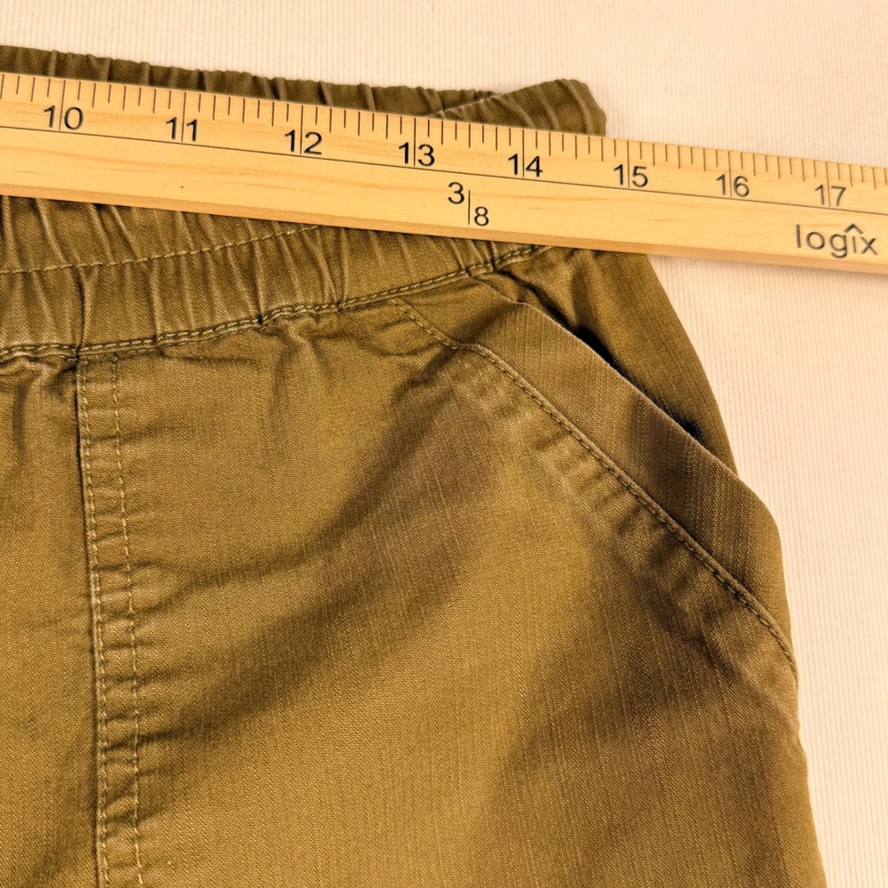 Pact Organic Cotton Jogger Pants Medium Olive Green Elastic Drawstring Chino - Picture 5 of 16